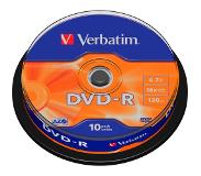 Verbatim DVD-R discs op spindel - 16-speed - 4,7 GB / 10 stuks