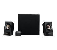 Logitech Z533. Audio-uitgangskanalen: 2.1 kanalen, Gemiddeld vermogen: 60 W, Aanbevolen gebruik: Universeel. Satellite speaker type: 2-weg, Gemiddeld