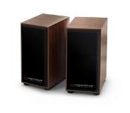 Northix Stereo Speakers 2.0 Folk - met houten behuizing