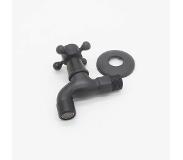 Teakea Tapkraan Havada Zwart Messing 9 cm - 1/2