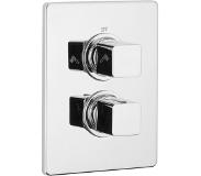 Xenz Aragon inbouw douchekraan 16x21cm thermostatisch chroom Hoogglans AR5119