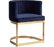 Nordal Eetkamerstoel blauw velvet