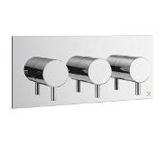Crosswater MPRO inbouw thermostatisch douchekraan horizontaal 2 stopkranen chroom sw385418/sw385440