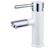 Best-design "bicolor-white" wastafelmengkraan wit/chroom