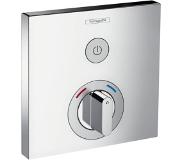 Hansgrohe ShowerSelect afbouwdeel voor inbouwkraan thermostatisch met 1 stopkraan voor 1 douchefunctie chroom 15767000