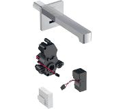Geberit Brenta elektronische wandwastafelkraan koud voor netvoeding 17cm chroom