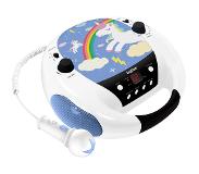 Bigben Interactive CD52 - Draagbare Radio CD-Speler - Microfoon - Eenhoorn/Unicorn - Blauw