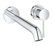 GROHE Essence New 2 gats inbouw wandkraan L size met uitloop 23cm zonder inbouwdeel chroom