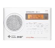 Sangean DPR-69, draagbare radio, incl. adapter, DAB+, wit