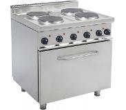 Saro Elektrische kookplaat met oven | 4 kookplaten | 400V (Lager dan 90 cm)