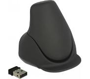 DeLOCK ergonomische draadloze laser USB muis met 4 knoppen - 400-2000 DPI / zwart