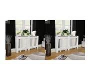 vidaXL Radiatorombouw 2 st 152 cm MDF wit