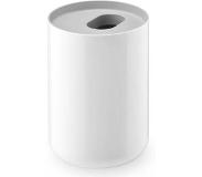 Depot4Design vuilbak wit basis deksel LUNAR H28,0cm Ø19cm 6l lichtgrijs