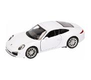 Porsche Speelgoed modelauto witte Porsche 911 Carrera S auto 1:36