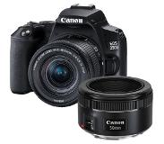 Canon EOS 250D + EF-S 18-55mm + EF-S 50mm - Zwart