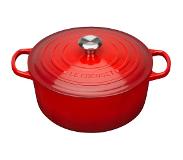 Le Creuset Gietijzeren Ronde Braadpan Kersenrood 28cm 6,7l