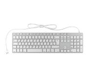 Keysonic KSK-8022U toetsenbord USB QWERTZ Duits Zilver, Wit