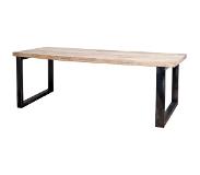 SoHome Eettafel 'Sigurd' 240 x 100cm, Mangohout en staal