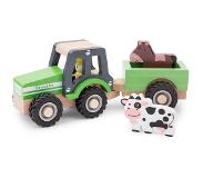 New Classic Toys - Tractor met Aanhanger en Speelfiguren