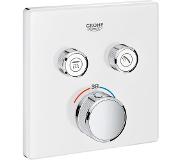 GROHE Grohtherm SmartControl Thermostatiche Douchekraan - Inbouw mengkraan - Met omstelling -Vierkant - Wit