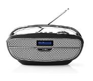 Nedis DAB+ radio (60W, Bluetooth, Alarmklok, Zwart)