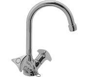 Venlo Nimbus ii comfort eco wastafelkraan met ketting uitloop 15 cm, chroom
