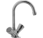 Ideal standard Venlo Nimbus ii messing eco topflex wastafelkraan met ketting uitloop 15 cm, chroom