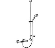 Hansa Prisma doucheset 90cm met thermostaat en s koppelingen chroom 48080131
