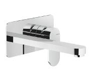 Blinq Esra afdekset wand wastafelkraan uitl.20cm.m/achterpl. chroom