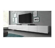 Meubella TV-Meubel Hoogglans Wit - Hangend of staand - 300x32x43 cm