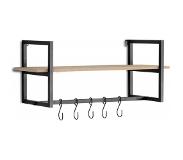 Lifa Living - Wandkapstok Victor - Staal - Hout