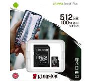 Kingston microSDXC Canvas Select Plus 512GB 100 MB/s + SD adapter