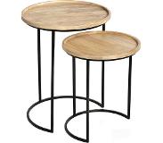 Lifa Living - Bijzettafel Luna - Set van 2 - Stijlvol