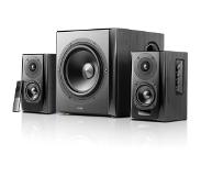 Edifier 2.1 RMS 150W Multimedia luidsprekersysteem. Optical Coaxiaal 2x RCA en Bluetooth AptX. Remote. Alu.