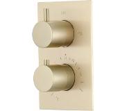 Saniclear Brass inbouw thermostaatkraan geborsteld messing / mat goud