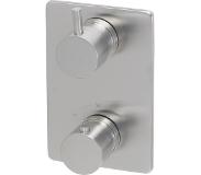 Mueller Round inbouw thermostaat 2-wegs RVS look