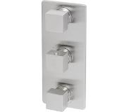 Mueller Cube inbouw thermostaat 3-wegs RVS look