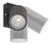 QAZQA Buitenwandlamp zwart verstelbaar IP44 - Solo