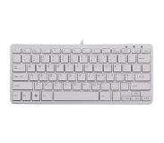 R-Go Tools Compact Toetsenbord, QWERTY (UK), wit, Bedraad