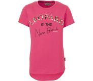 DJ Dutchjeans T-shirt met tekst roze/zwart/bruin Roze/zwart/bruin 128