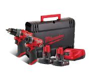 Milwaukee M12 FPP2A-602X Powerpack accu combiset 2-delig 12V 6.0Ah Li-Ion M12 FUEL in HD-Box - 4933459810