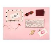 Penclic KB3 compact keyboard wired - bluetooth - mini toetsenbord - QWERTY - bedraad - ergonomisch - roze