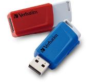 Verbatim V Store N CLICK USB-stick 32 GB USB 3.2 Gen 1 (USB 3.0) Rood, Blauw 49308
