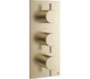 Crosswater MPRO inbouw thermostatisch douchekraan verticaal 2 stopkranen geborsteld messing (goud) sw385415/sw385439