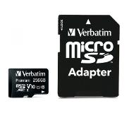 Verbatim 256 GB microSDXC-geheugenkaart met SD-kaartadapter, klasse 10