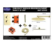 Best design One Pack inbouw regendoucheset Nancy M 300 mat goud 4008800