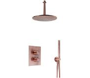 Salenzi Giro inbouw regendouche Geborsteld Koper 30cm