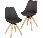 Nancy's Retro Wooden Set Van 2 Eetkamerstoel - Eetkamerstoelen - Eetstoelen