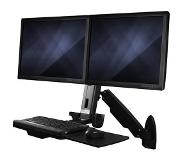 StarTech.com Wandmontage Sitz-/ Steh Workstation - Dual Monitor bis zu 60,96cm 24Zoll - VESA - Höhenverstellba...