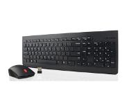 Lenovo 4X30M39469 toetsenbord RF Draadloos Frans Inclusief muis Zwart